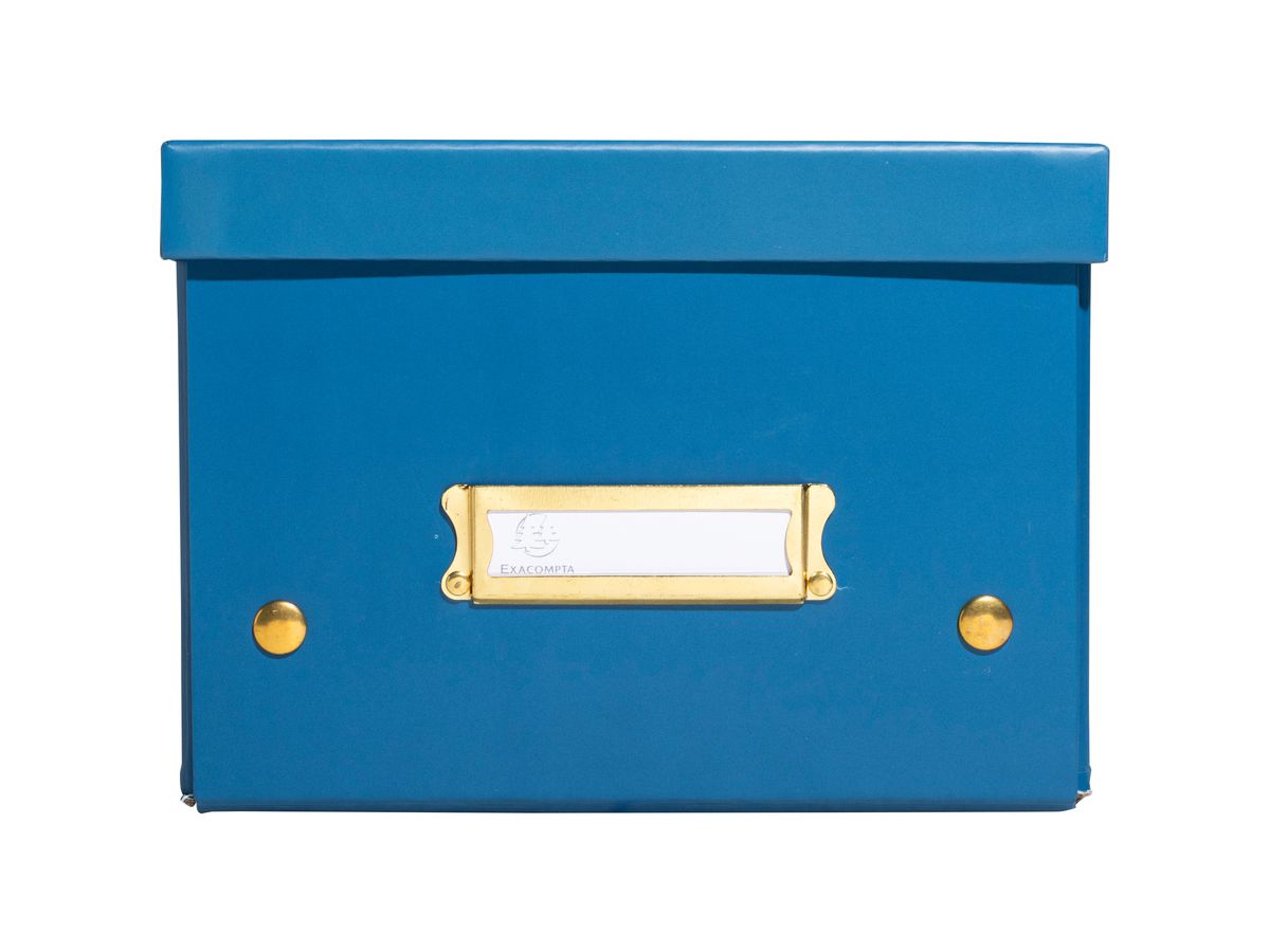 EXACOMPTA Scatola portaoggetti Neo Deco 62252E blu, A5+ 20x26x15cm (3130630622529)