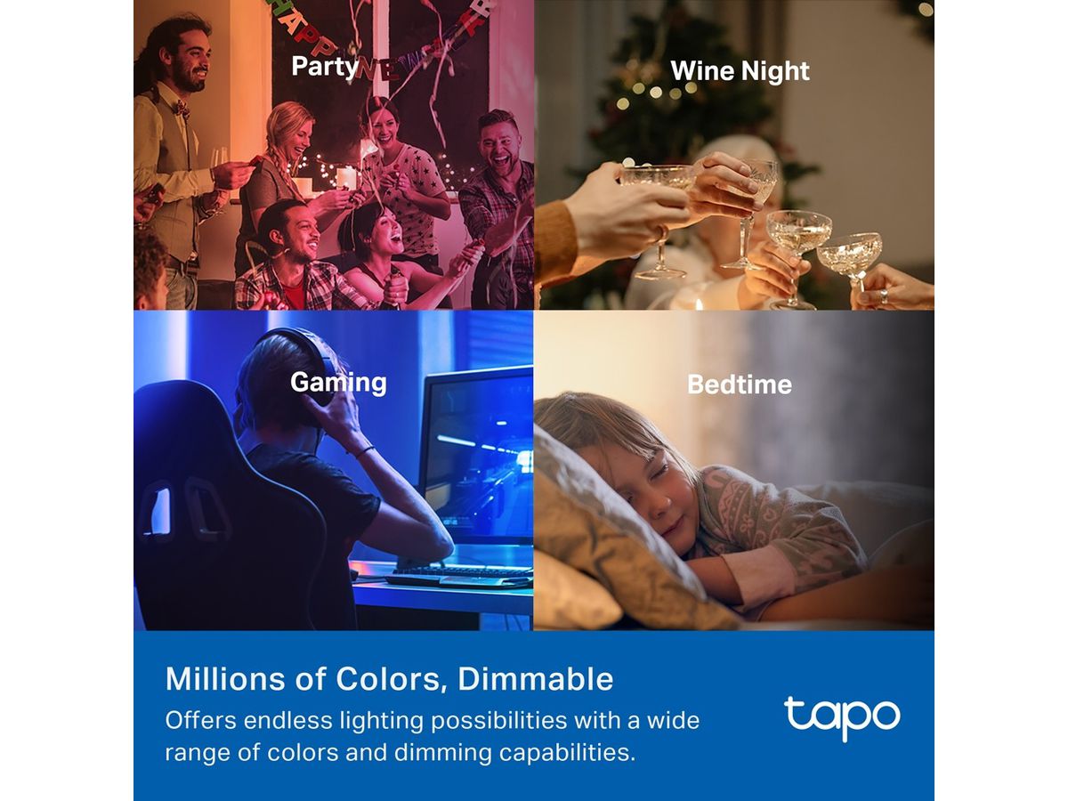 TP-LINK Smart Light Bulb, E14 Multic. Tapo L430C(2-pack) (1210002607131)