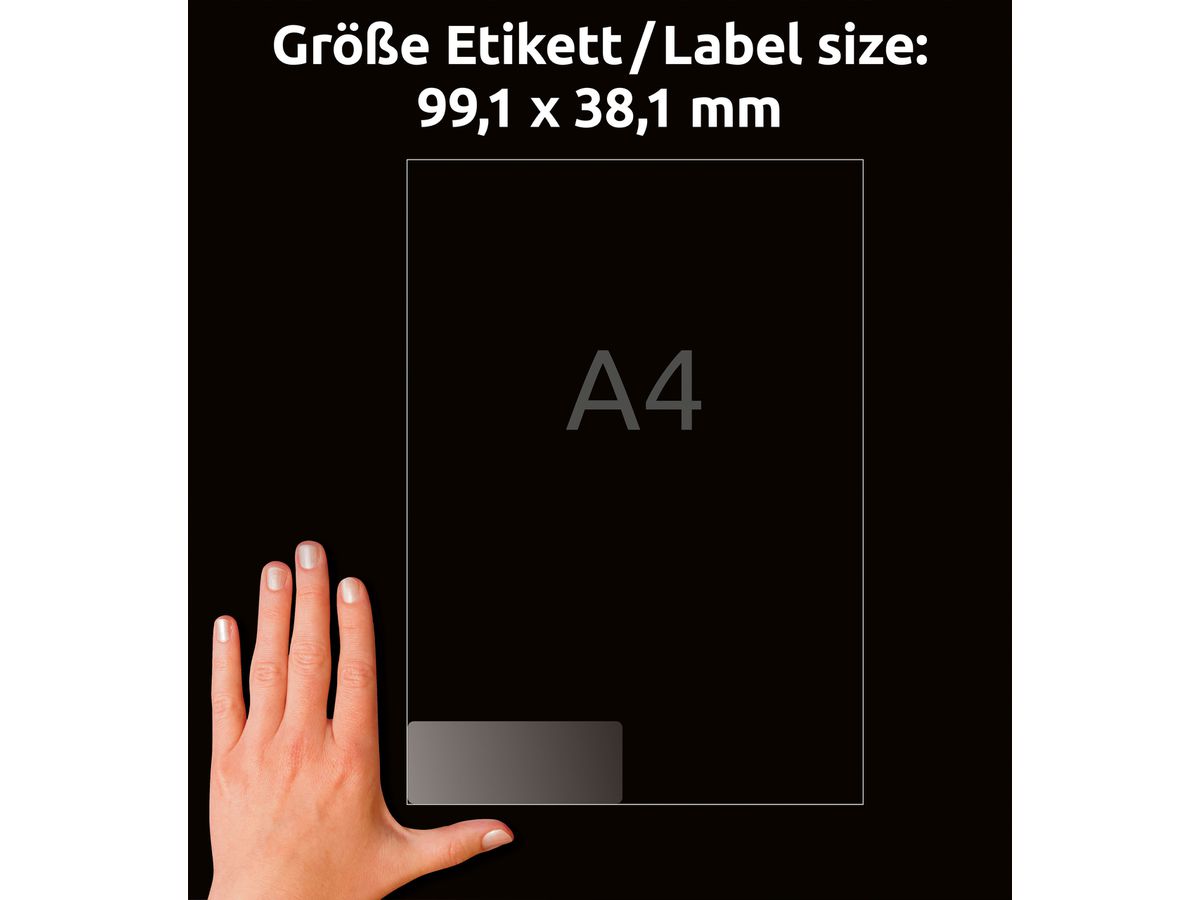 AVERY ZWECKFORM Etichette indirizo 99,1x38,1mm L7563-25 trasparente 350 pezzi (4004182236505)