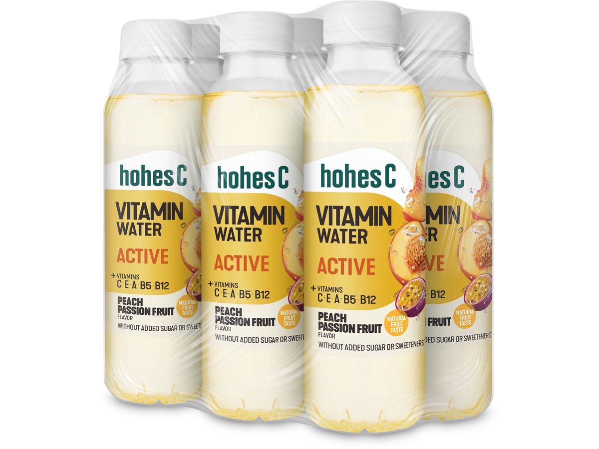 HOHES C Vitamin Water Active 12614474 Peach-Passion 50 cl, 6 pcs. (8445291707153)