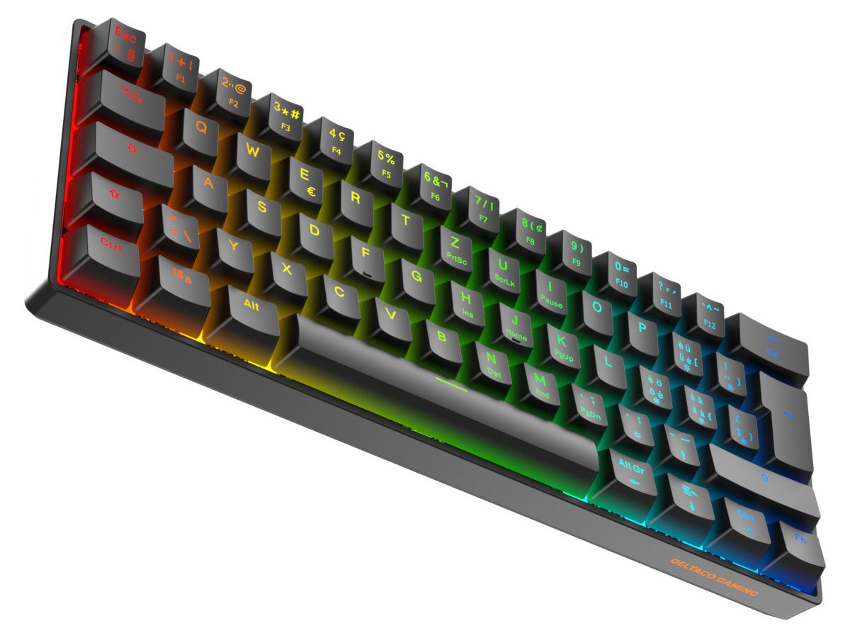 DELTACO Mechanical Keyboard DK470 GAM-175-CH Hot-Swap,KTT Switches,Black (5706470154797)