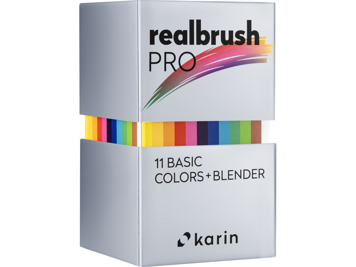 KARIN Real Brush Pen Pro 0.4mm 31C1 Basic Colours 12 pièces (5904446031329)