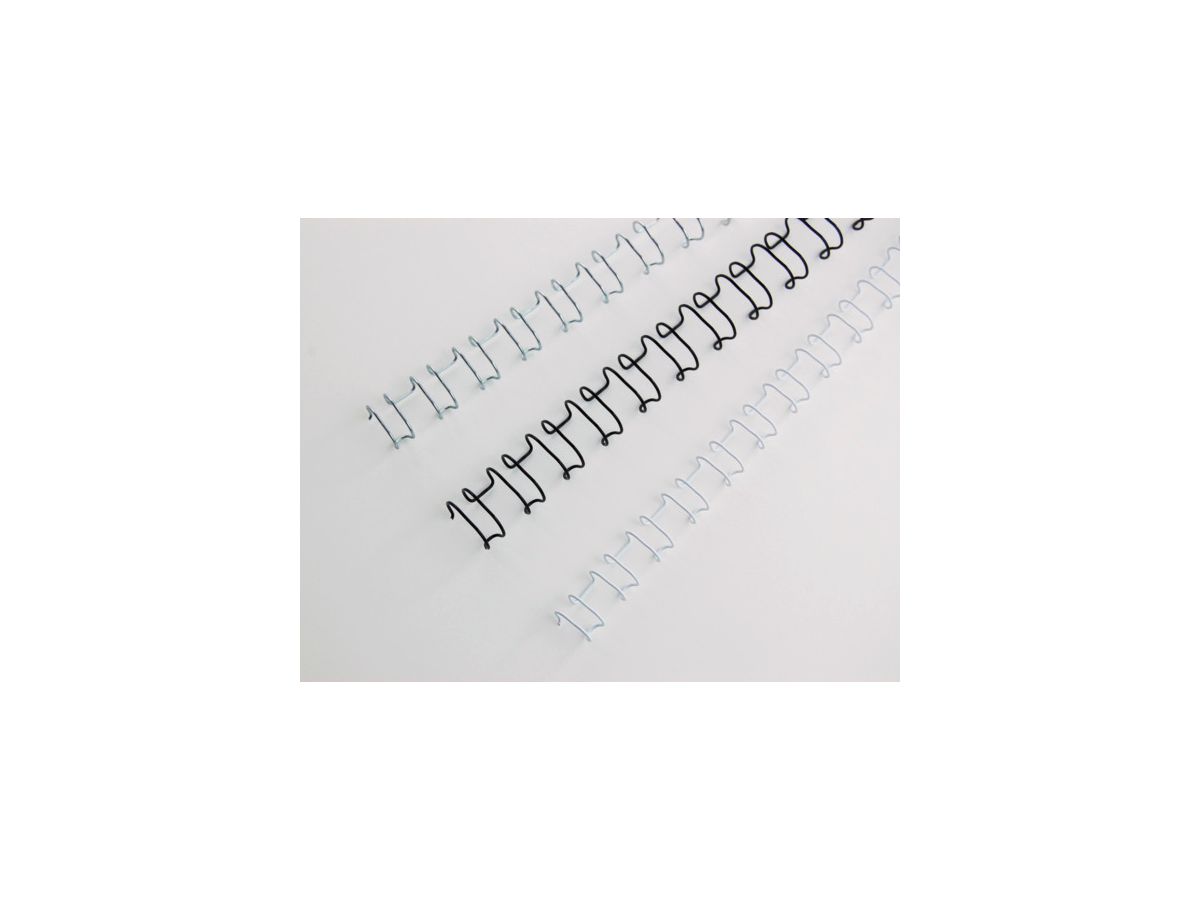 GBC Drahtbinderücken 14mm A4 IB165481 weiss, 21 Ringe 100 Stück (0013465165481)