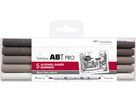 TOMBOW Dual Brush Pen ABT PRO ABTP-5P-3 Warm Grey Colours Set, 5 Stück (4003198150102)