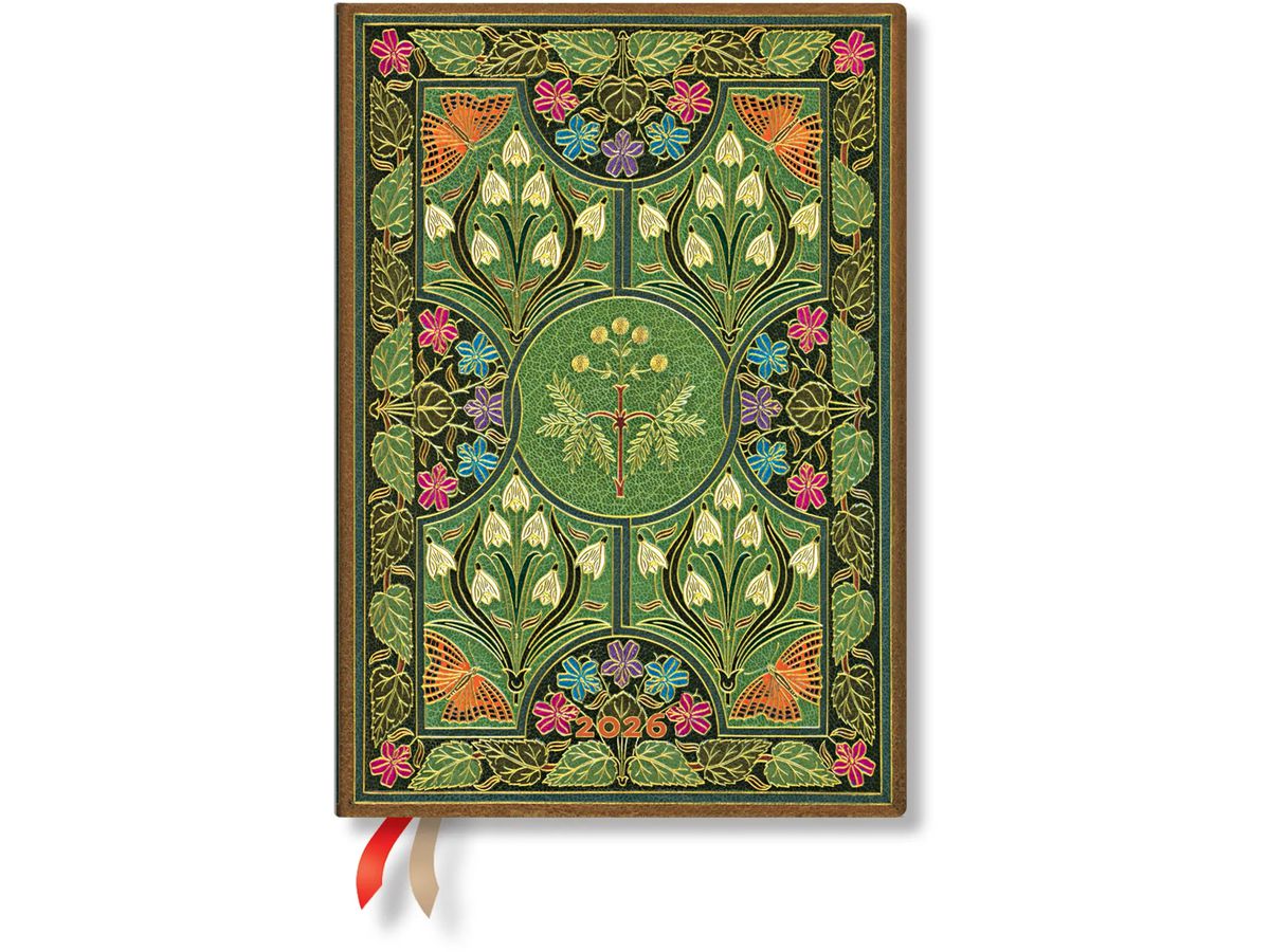 PAPERBLANKS Agenda Poésie en Fleurs 2026 DF0915-4 1W/2S HOR Midi HC FR 13x18cm (9780349709154)