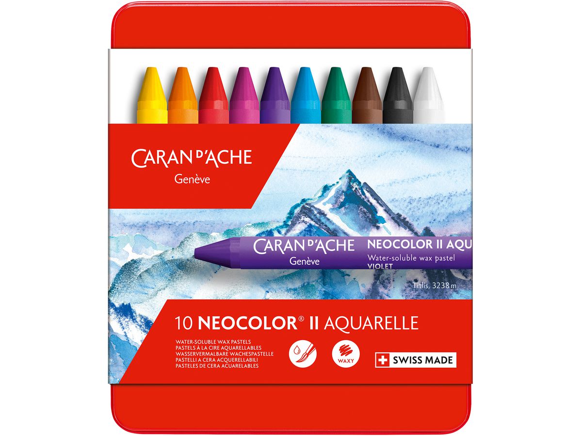 CARAN D'ACHE Wachspastelle Neocolor II 7500.310 10-farbig assortiert (7610186243103)