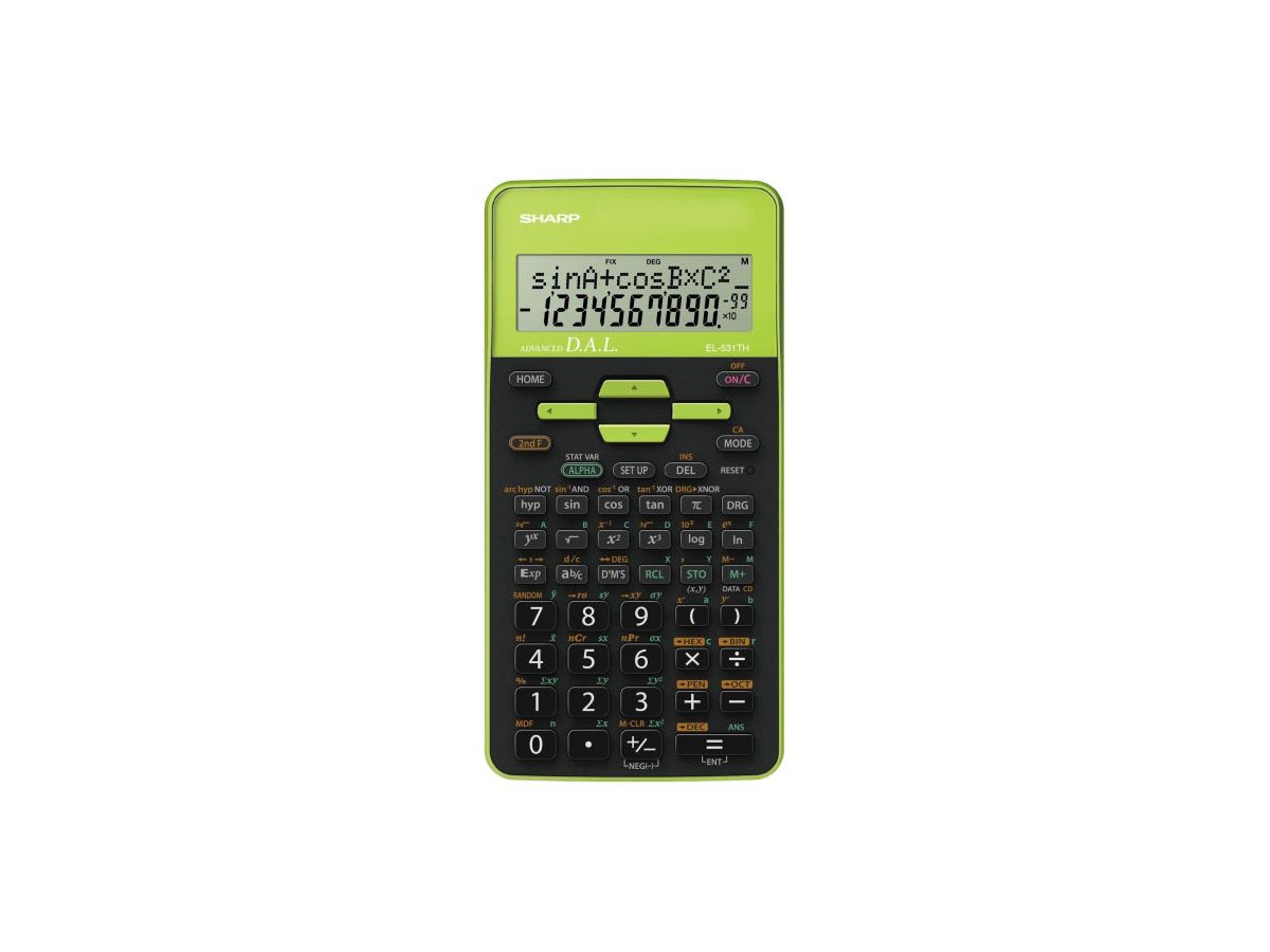 SHARP Calculatrice 531TH-GR vert (4974019917108)