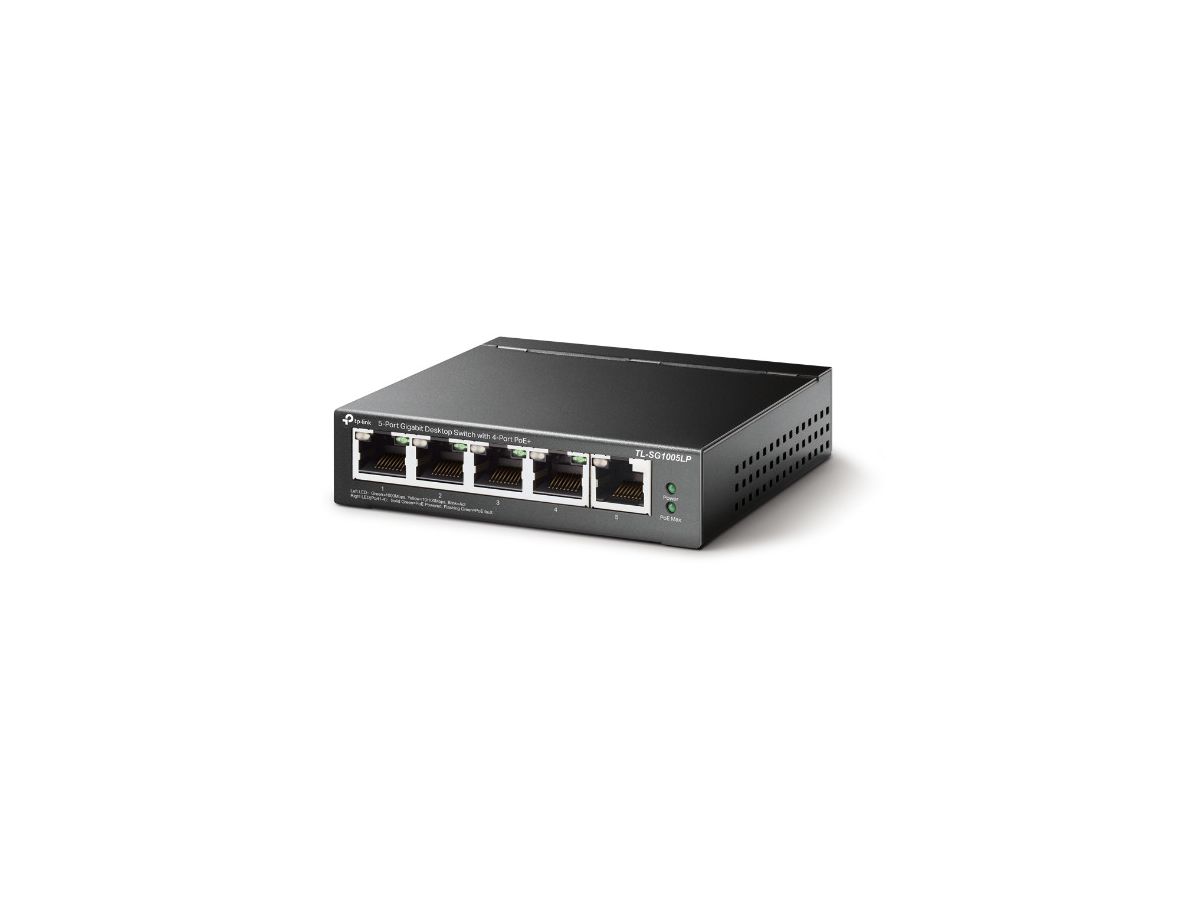 TP-LINK 5-Port Desktop Switch TL-SG1005LP with 4-Port PoE+ (6935364052720)