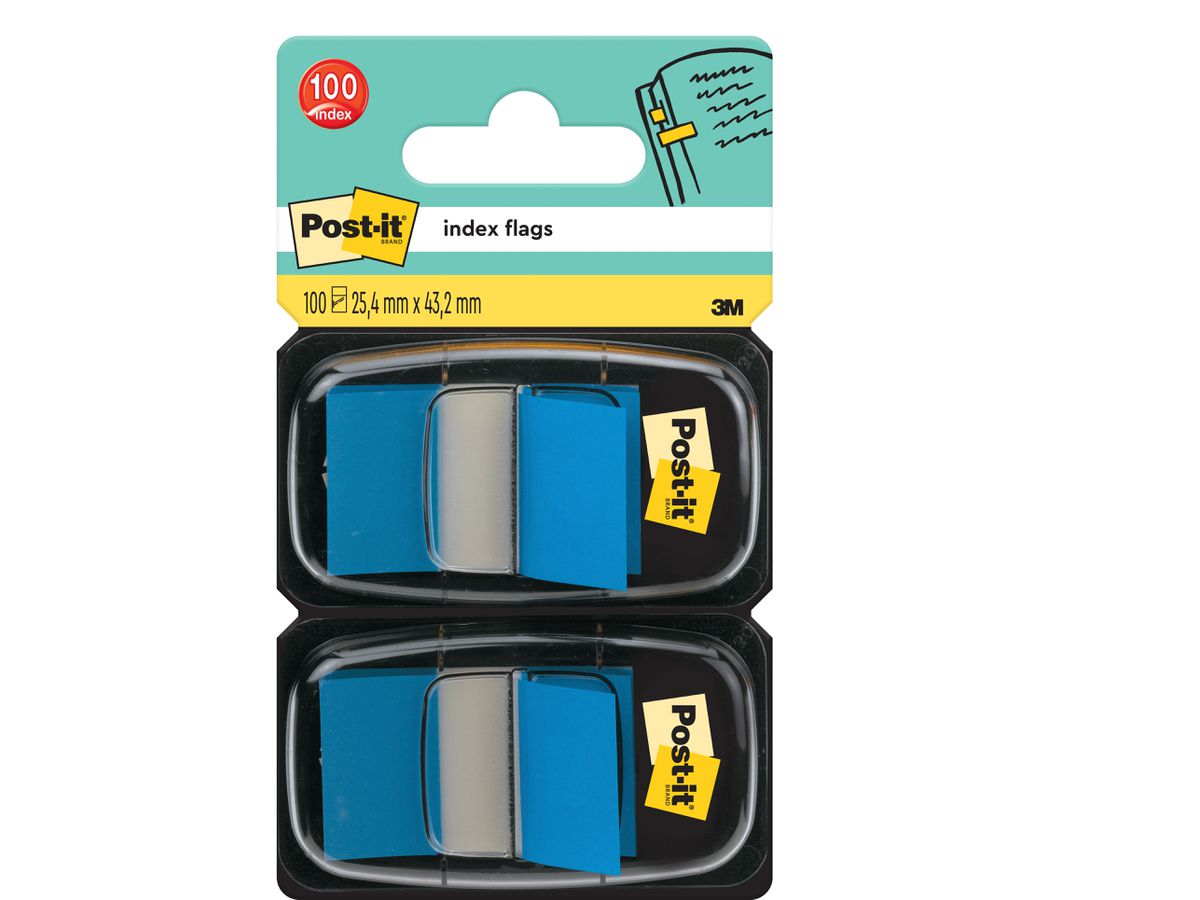 POST-IT Index 2-set 25,4x43,2mm 680-B2 blu 2x50 pz. (0051141920603)
