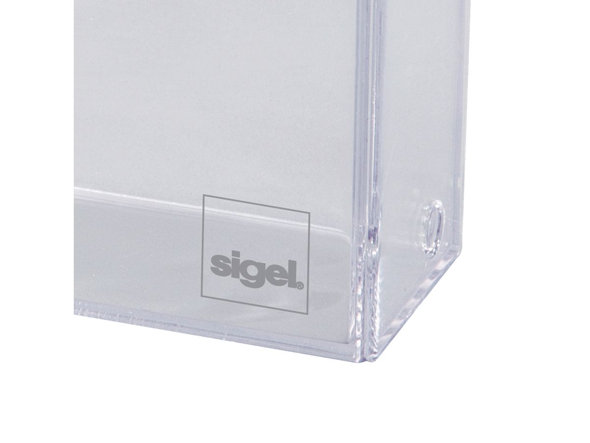 SIGEL Boîte pour carte de visite VA110 transp., p. 100 cartes 86x55mm (4004360934261)