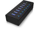 ICY BOX 7 Port Hub USB 3.0 IB-AC618 robust alluminium black (4250078160182)