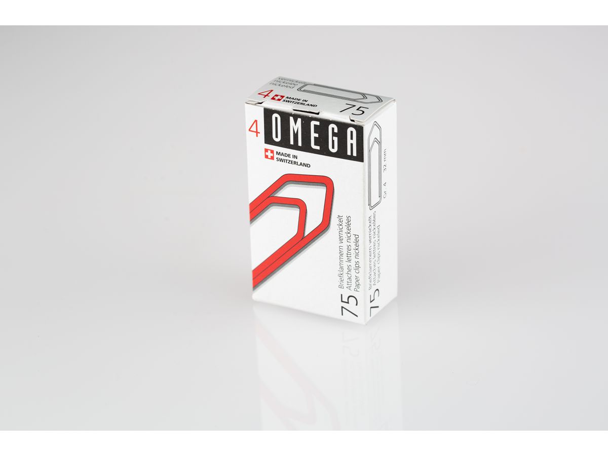 OMEGA Büroklammern Gr.4 134000450 vernickelt, 32mm 75 Stück (7610709001340)