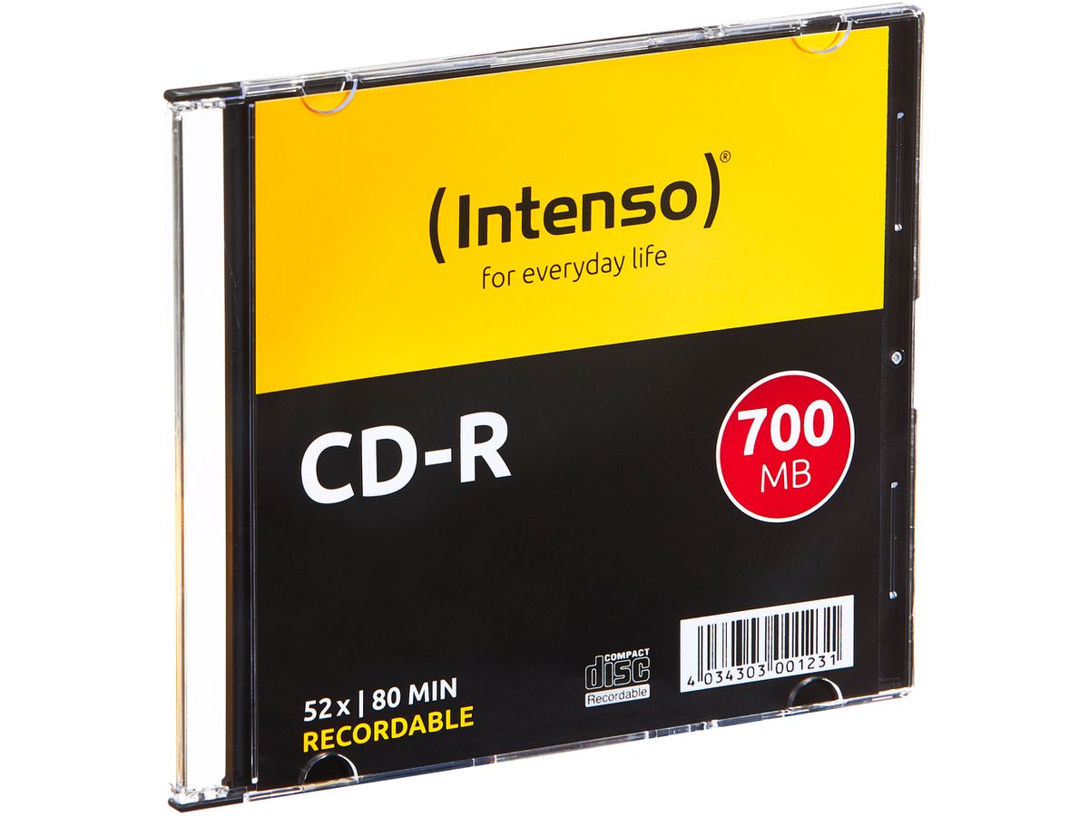 INTENSO CD-R Slim 80MIN/700MB 1001622 52X 10 Pcs (4034303001248)