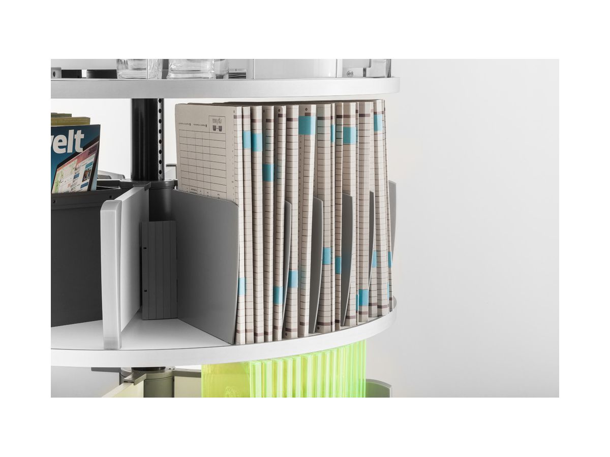 MOLL Colonne rotative Multifile 486255 blanc, 5 étages 80x80x195cm (4042984213065)