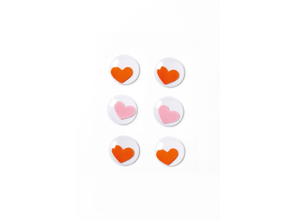 FOLIA Occhi a mandorla Hearts 750130 Dimensione L 6 pezzi (4001868135596)