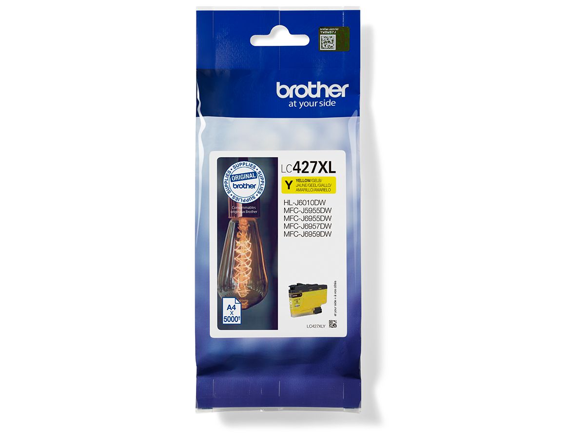 BROTHER Cartouche d'encre HY yellow LC-427XLY MFC-J5955 5000 pages (4977766815536)