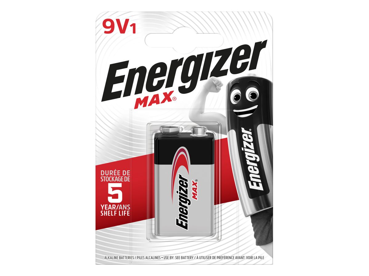 ENERGIZER Pila Max 9V E301531802 1 pezzo (7638900426663)
