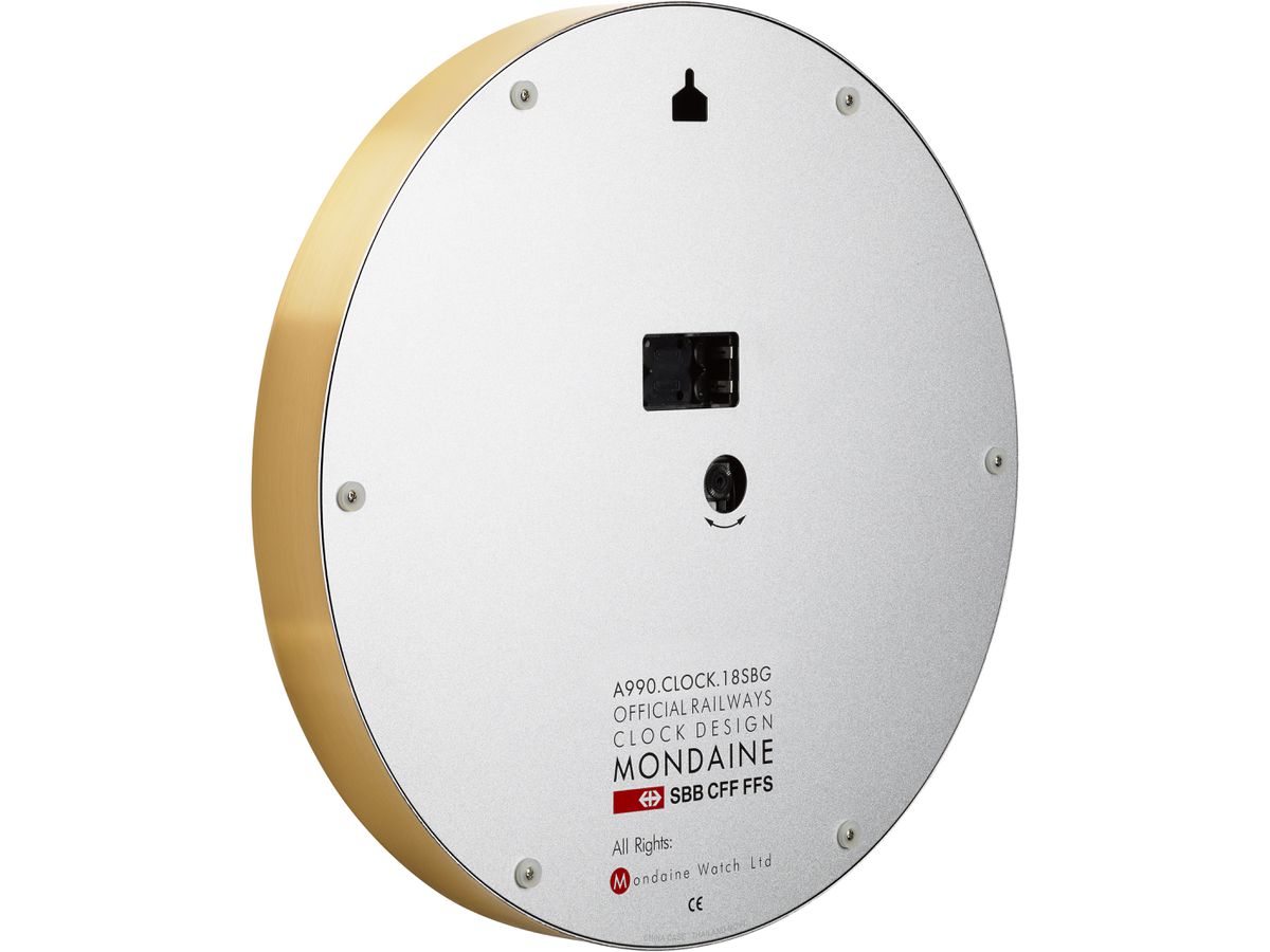 MONDAINE Orologio da parete 250mm A990.18SBG bianco/oro (7611382602381)