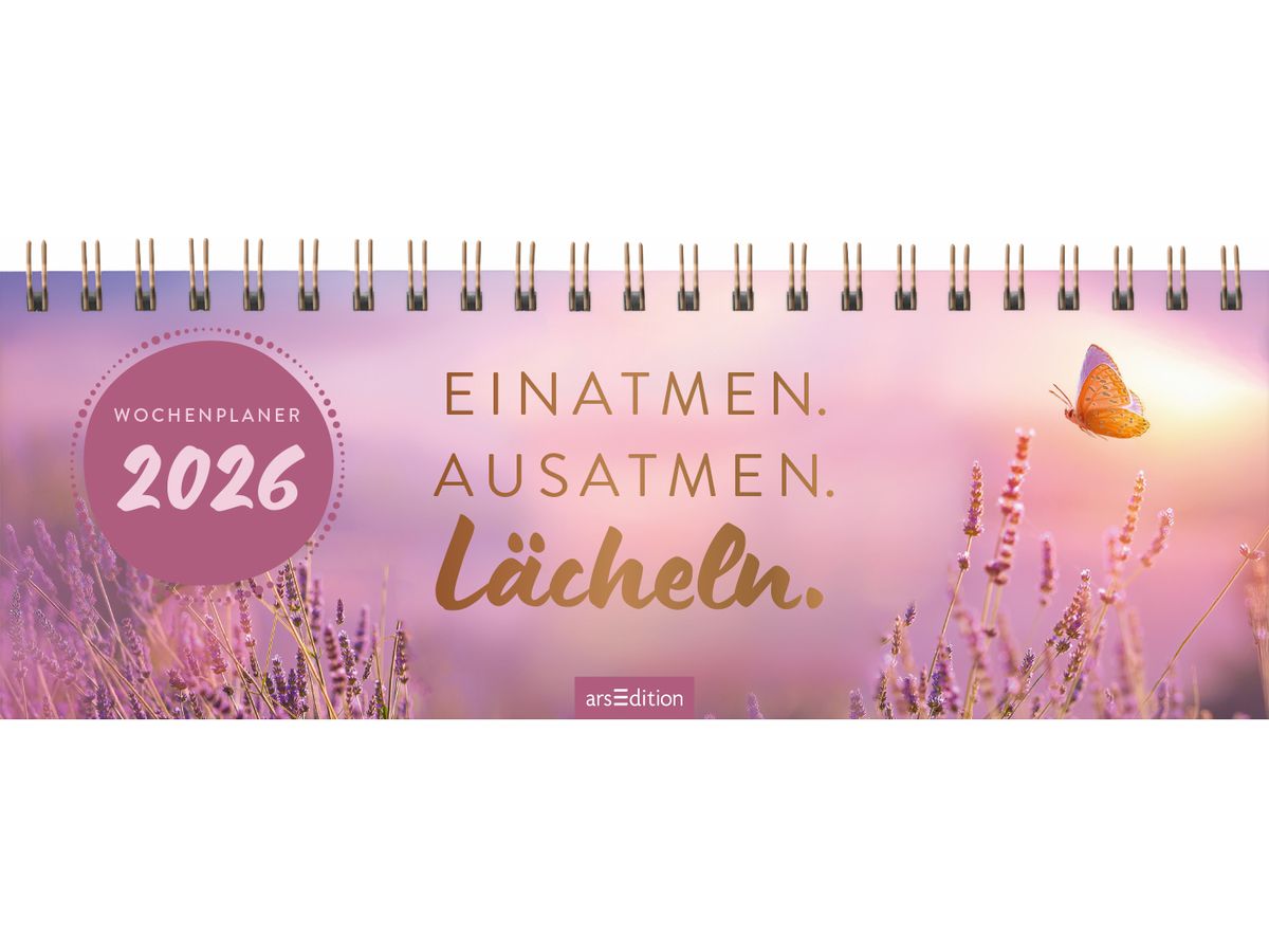 ARS EDITION Tischkalender 2026 13570 Einatmen DE 29.7x11.5cm (4014489135708)