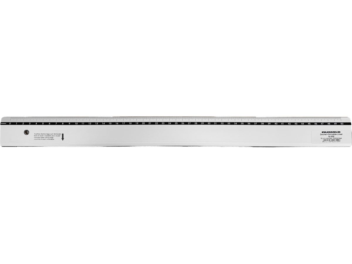 RUMOLD Zeichen-Schneidelineal 50cm 659/50 Alu (4012108026109)
