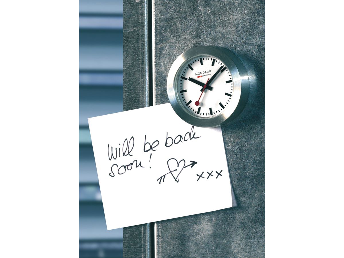 MONDAINE Orologio da tavolo 50mm A660.81SBB argento, magnetico (7611382534873)