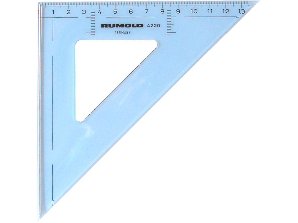 RUMOLD Equerre à dessin 13cm 4220 45° gris (4012108020107)