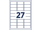 AVERY ZWECKFORM Namensetiketten 63.5x29.6mm L4784-20 Laser, weiss 20Bl./27Stk. (4004182047842)