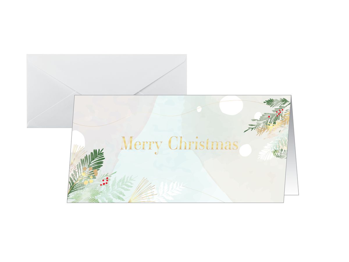 SIGEL WeihnachtskarteCouvert DL DS199 Magic Watercolor 25+25 Stück (4004360778032)