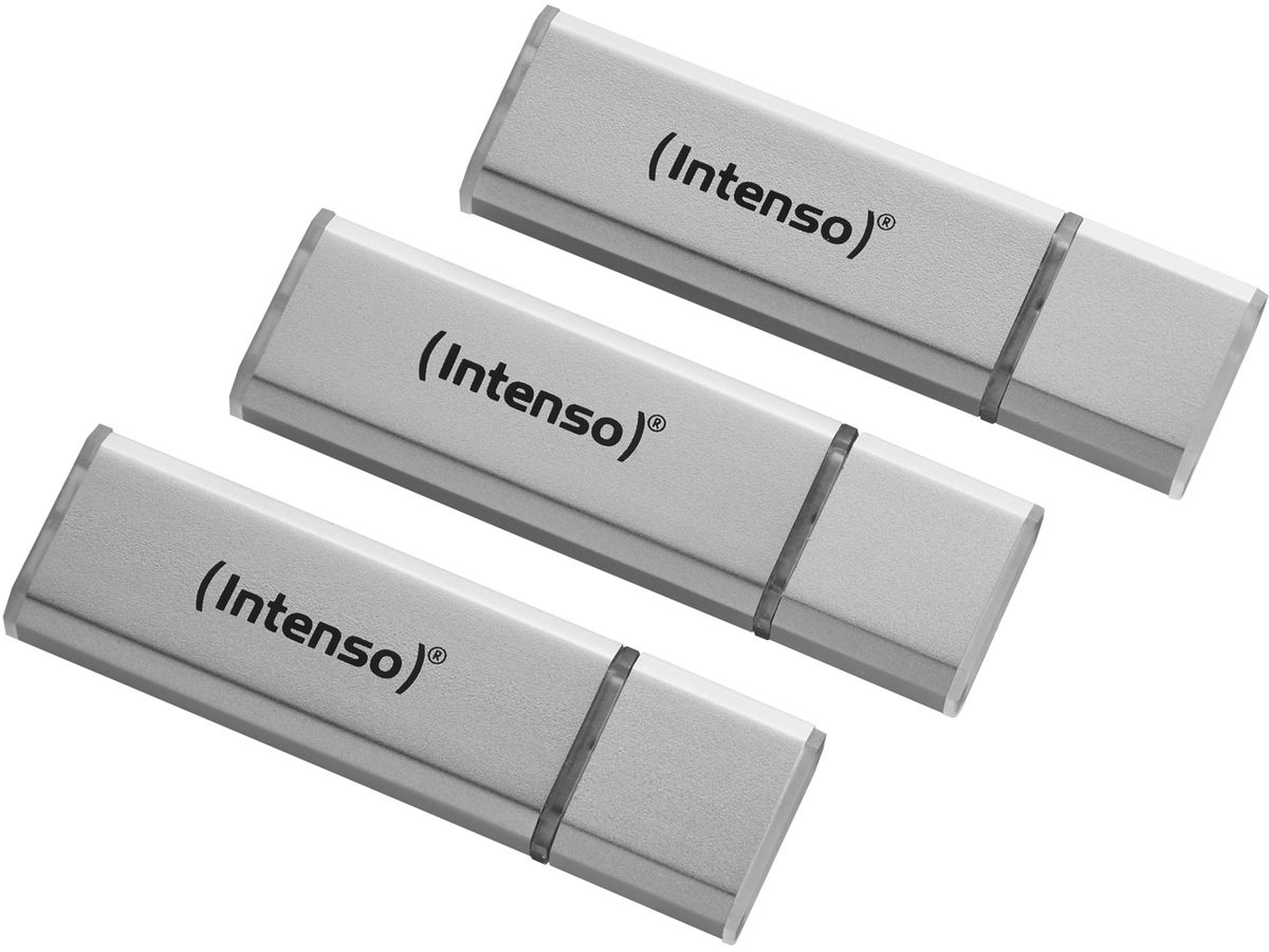 INTENSO USB-Stick Alu Line 3x 32GB 3521483 USB 2.0 silver (4034303028627)