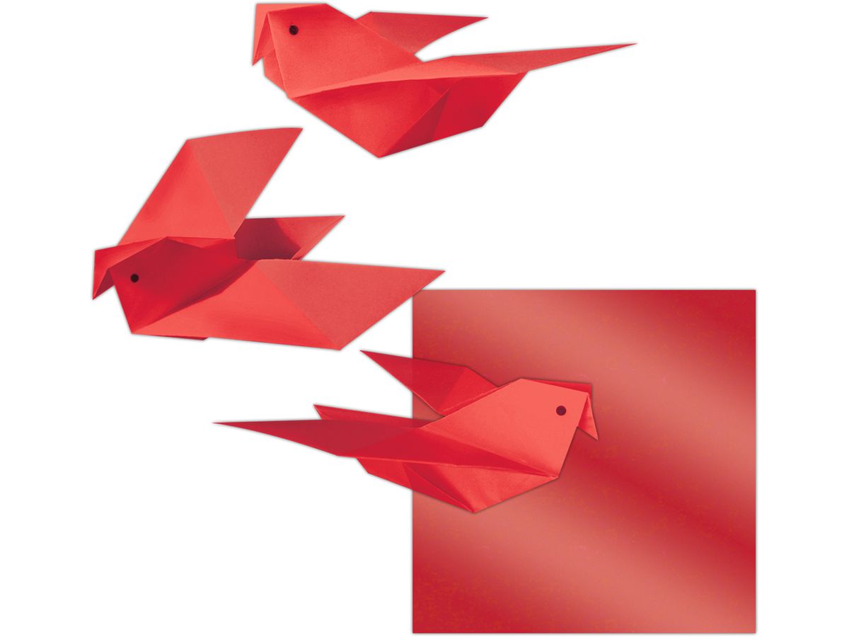 URSUS Faltblätter Origami 14x14cm 2536122 rot 100 Blatt (4008525253112)