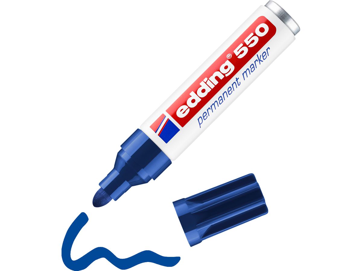 EDDING Permanent Marker 550 3-4mm 550-3 blu (4004764023813)