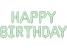 PARTYDECO Folienballon 340x35cm FB6T-012 Happy Birthday hellgrün (5904555052734)