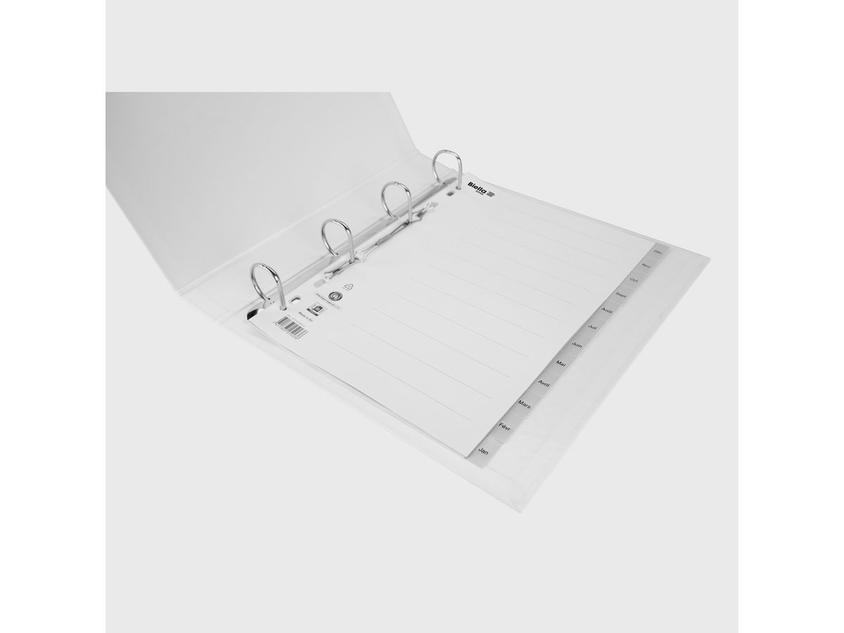 BIELLA Separatori PP A4 47141491U grigio Déc-Jan FR (7611365259236)