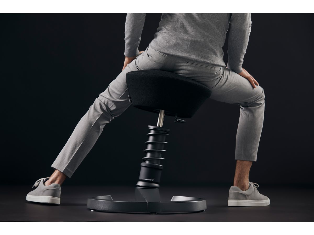 AERIS Sgabello Swopper 102HBSTBKBKC nero/verde, con rotelle (4250200425523)