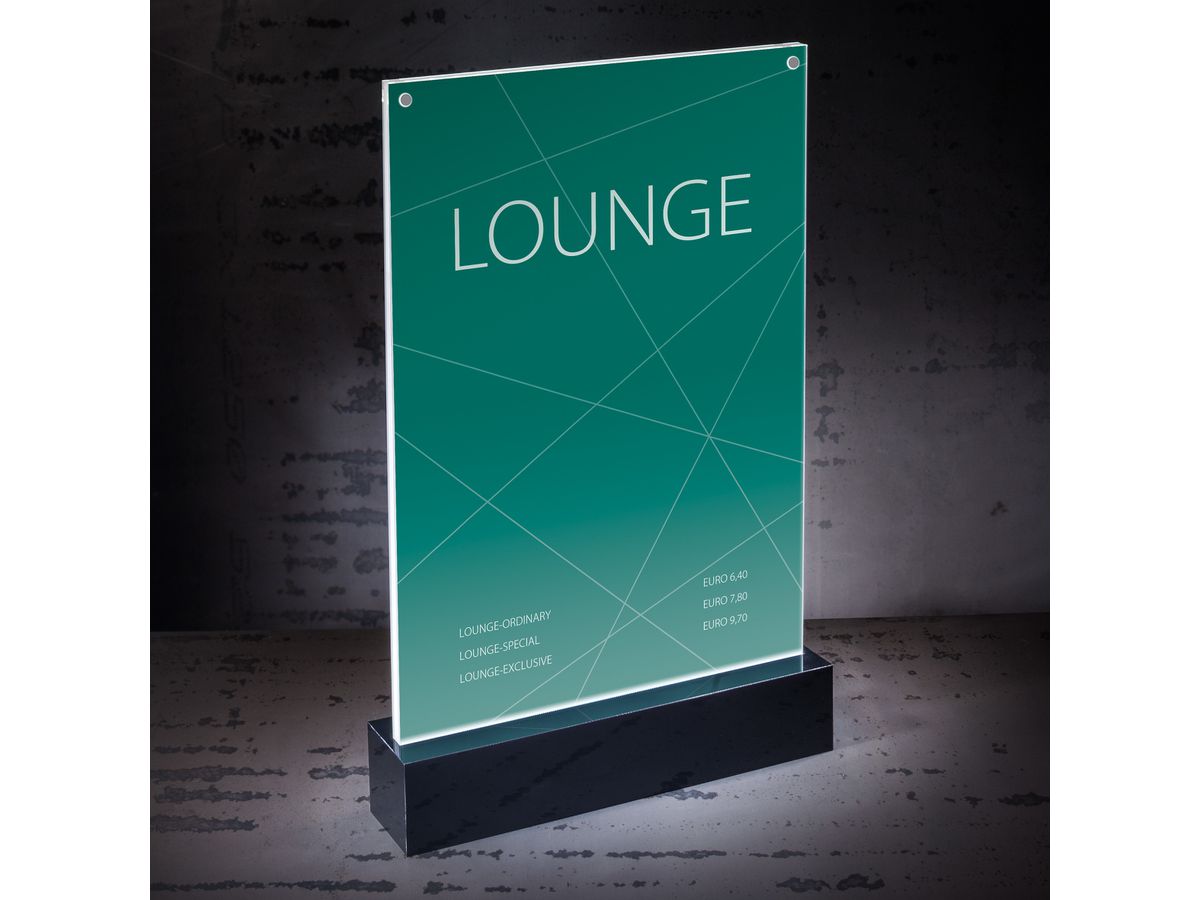 SIGEL LED Présentoir table A4 TA420 250h 221x341x46mm (4004360827648)