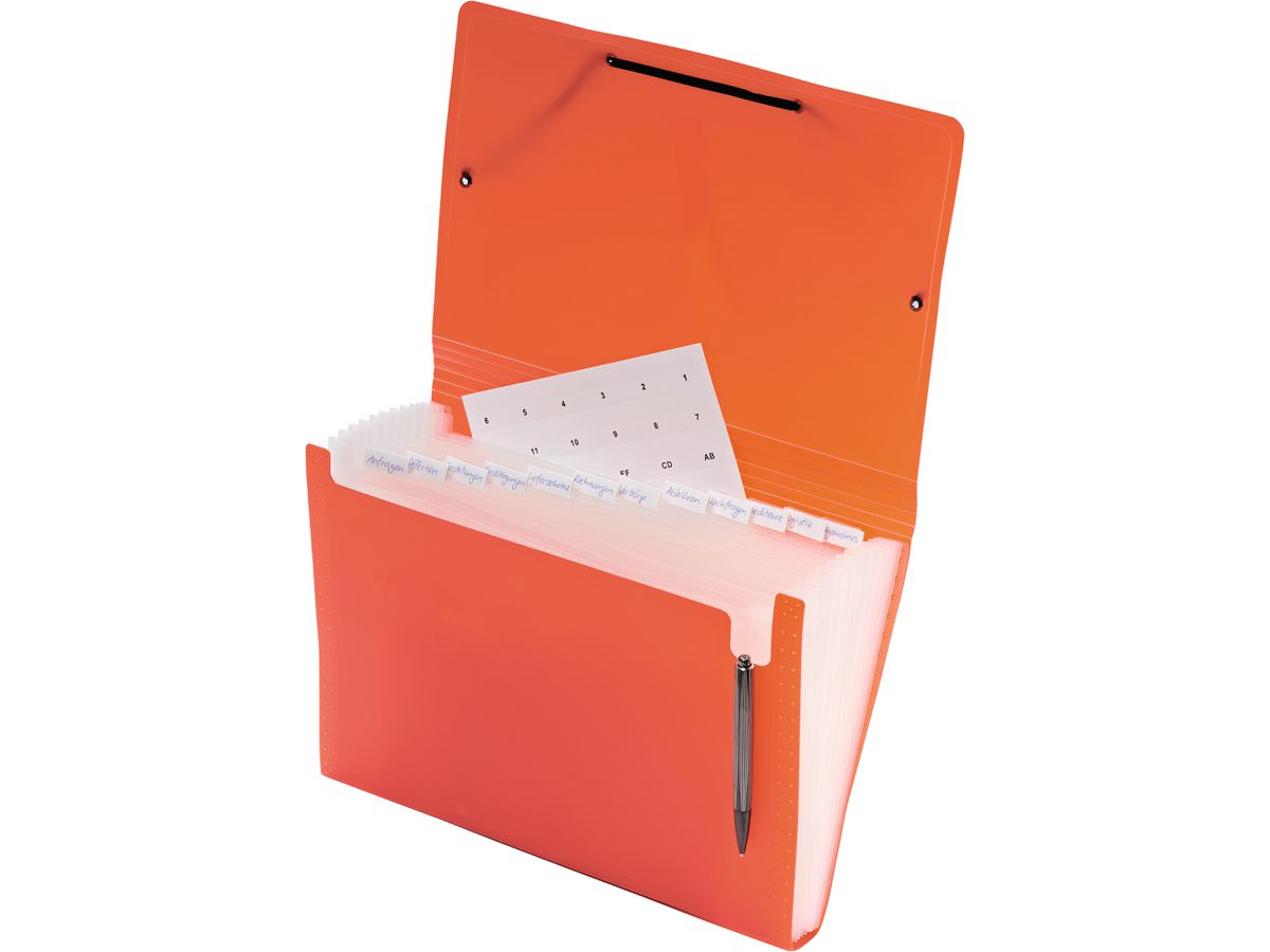 KOLMA Sammelmappe Daily Easy A4 11.017.04 rot, 13 Taschen, Kolmaflex (7611967111932)
