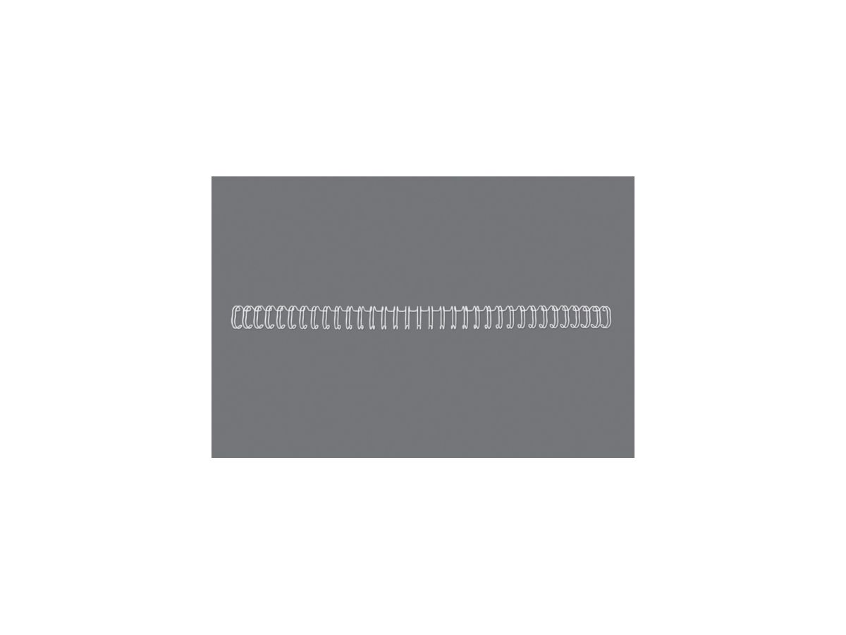 GBC Drahtbinderücken 6mm A4 RG810470 weiss, 34 Ringe 100 Stück (5019577190125)