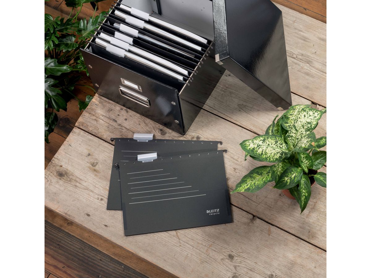 LEITZ Cartella sospesa Recycle A4 1922-00-95 nero, cartone (4002432127078)
