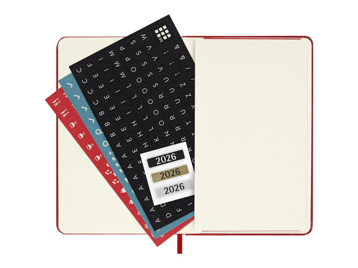 MOLESKINE Agenda Classic Pocket 2026 DHF212DC2Y26 1J/1P rouge écarlate HC 9x14cm (8056999274610)
