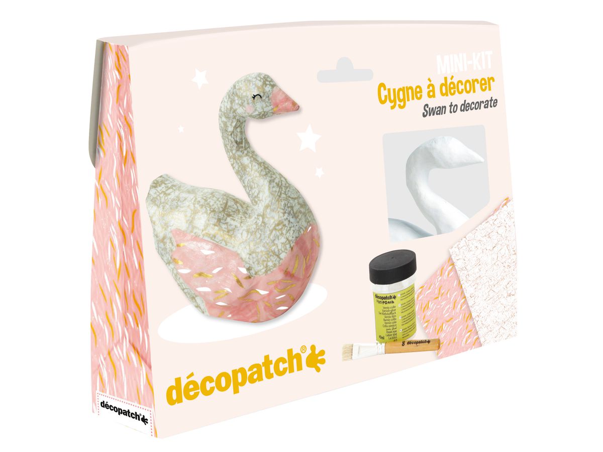 DECOPATCH Set artig. cigno KIT027C Bogen, Tier, Pinsel, Lack (3609510350413)