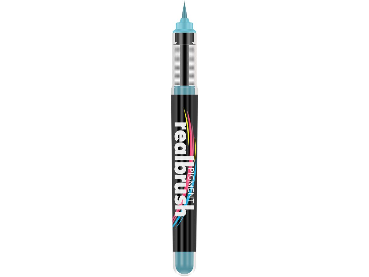 KARIN Real Brush Pen 0.4mm 33Z630 Pigment, cool aqua (5904446032456)