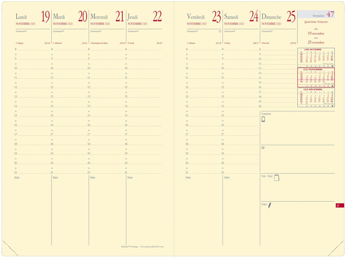 QUO-VADIS Agenda Soho Mini.Pres. 2026 286546Q 1S/2P rose FR 16x24cm (3371010488773)