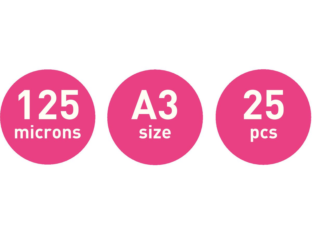 LEITZ Pelicole per laminazione A3 33836 lucido, 125my 25 pezzi (5411313338363)
