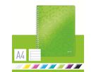 LEITZ Spiralbuch WOW PP A4 4637-00-54 grün 80 Blatt (4002432123445)