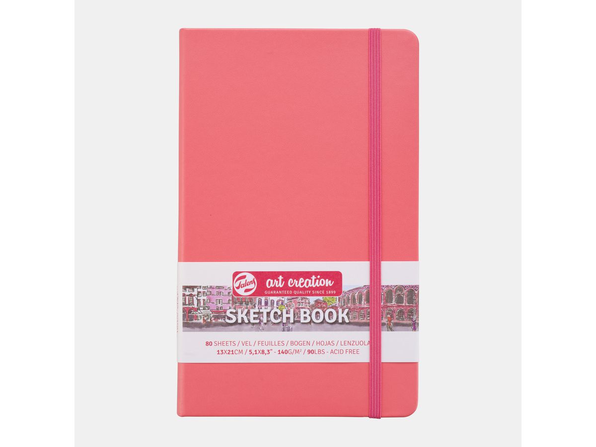 TALENS Sketchbook 13x21cm 9314312M rouge corail 80 pages (8712079455835)