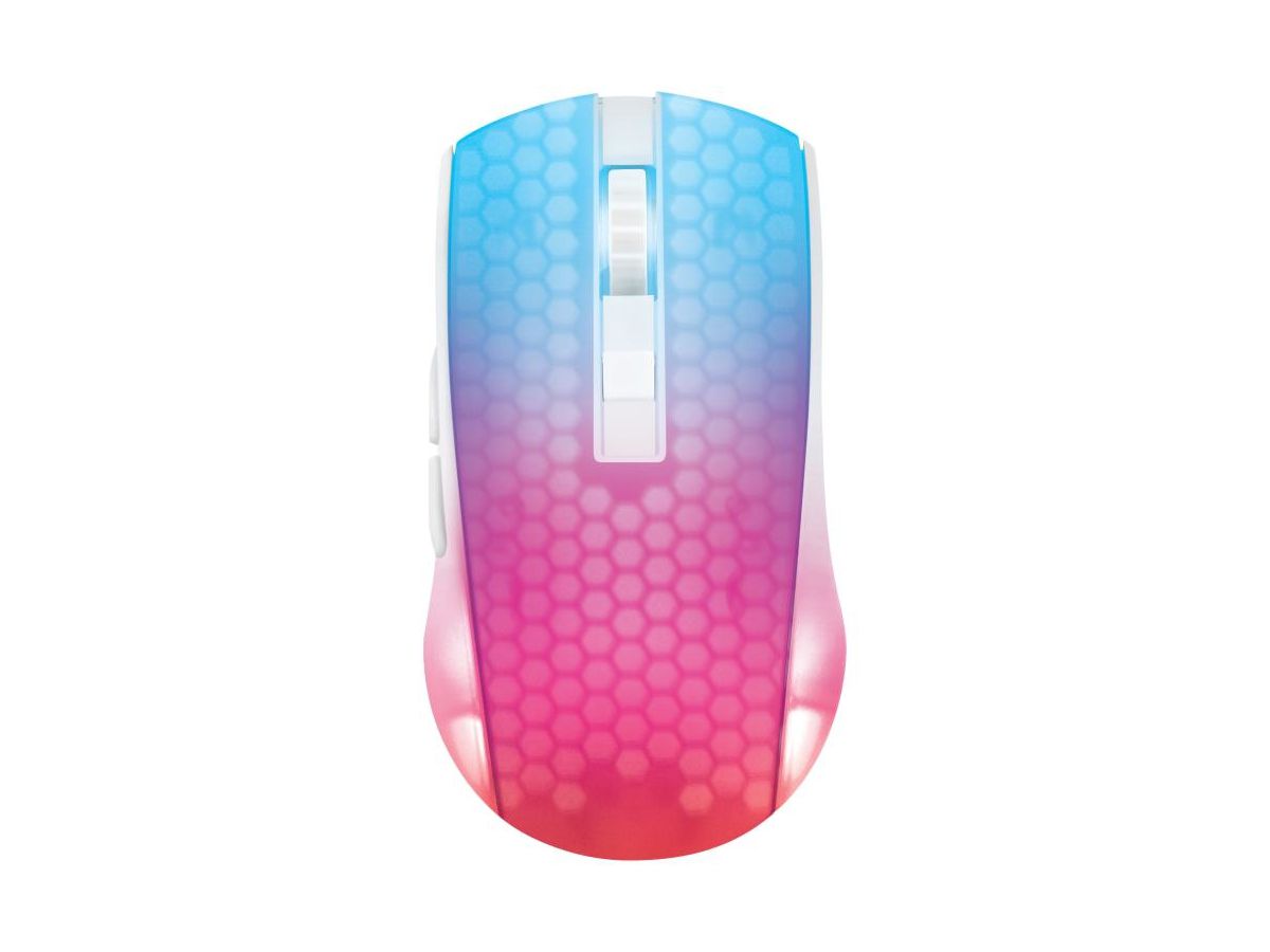 DELTACO Lightweight Mouse Wirel.RGB GAM-145-W Semi-Transparent, WM89,White (7333048058621)