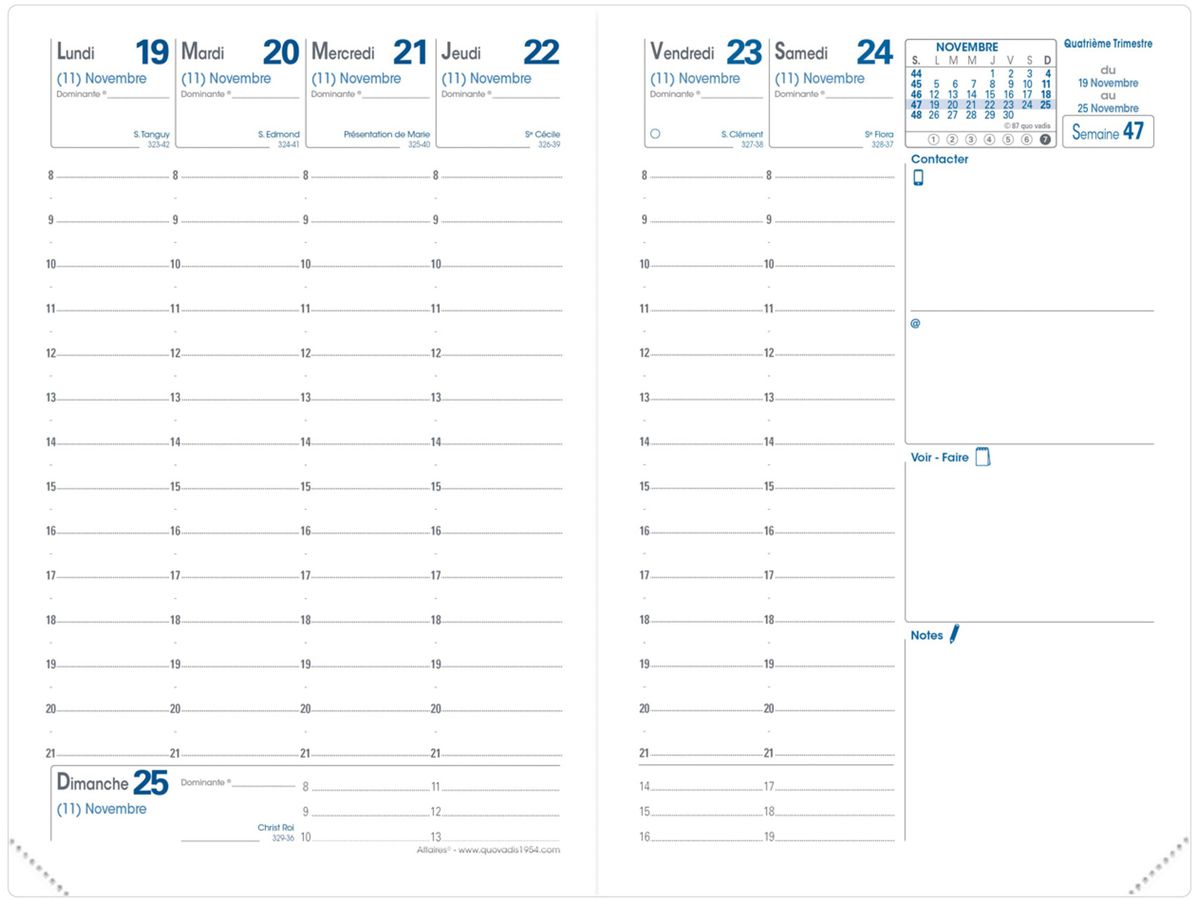 QUO-VADIS Agenda Club Affaires 2026 004116Q 1S/2P noir FR 10x15cm (3371010121014)