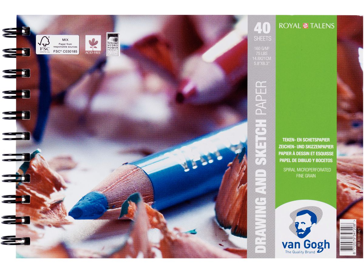 VAN GOGH Papier à croquis A5 93181421 FSC-MIX 40 feuilles (8712079347208)