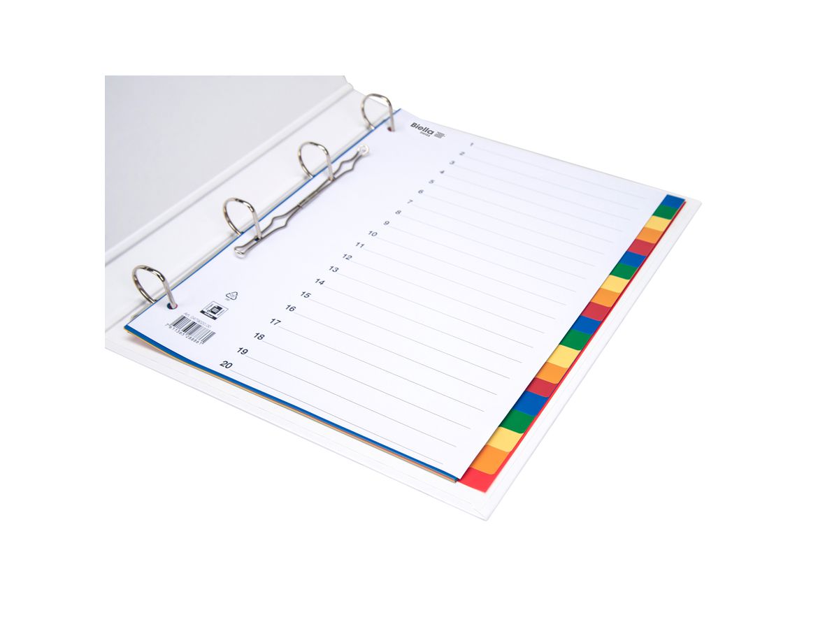 BIELLA Separatori PP A4+ 47902000U colorato 20 pzi. (7611365288861)