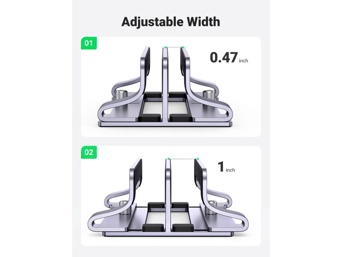 UGREEN Vertical Laptop Stand 60643 BB Dual-slot BB (6957303866434)